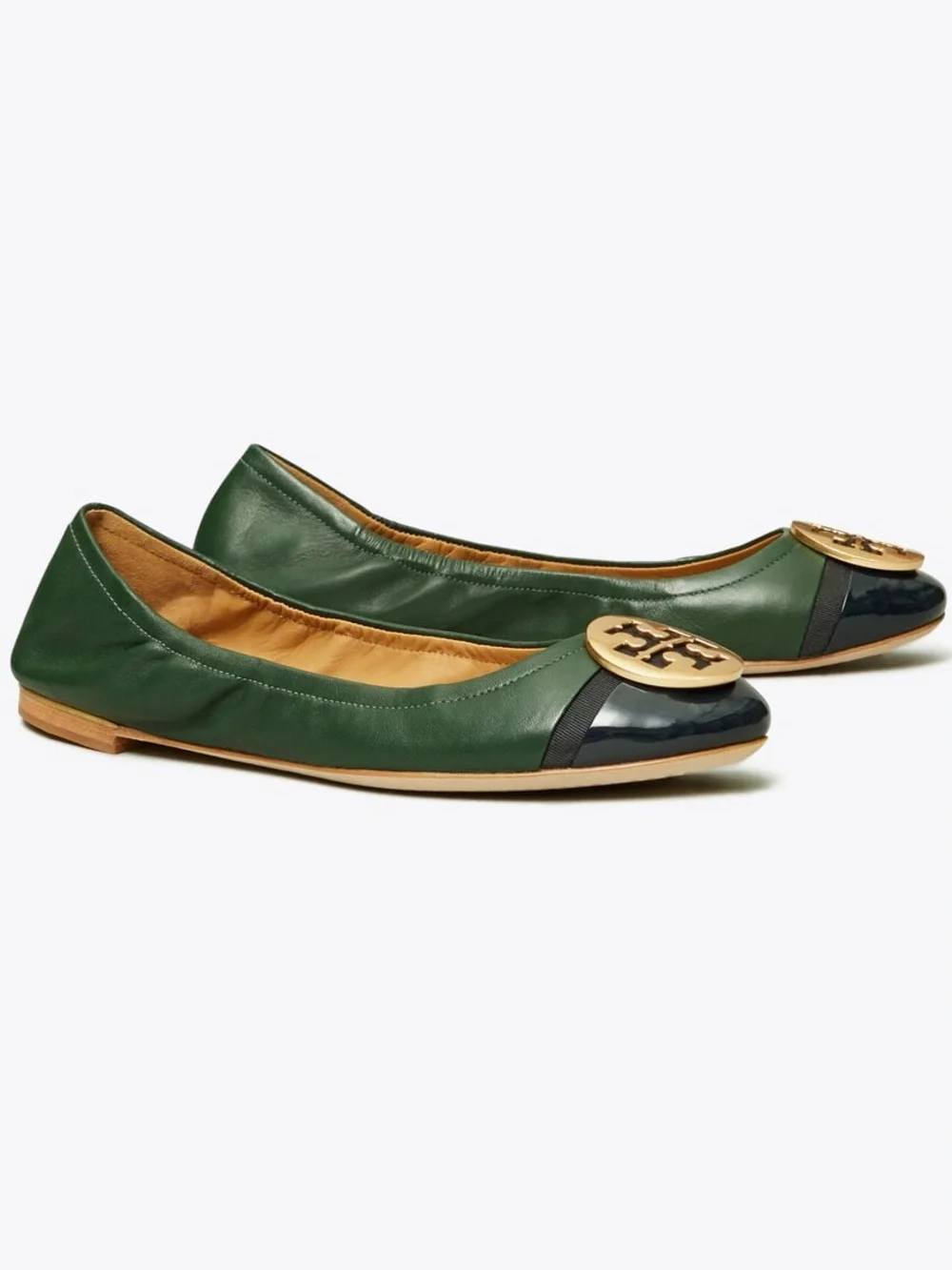 Tory Burch Minnie Patent Cap Toe Ballet Flats
